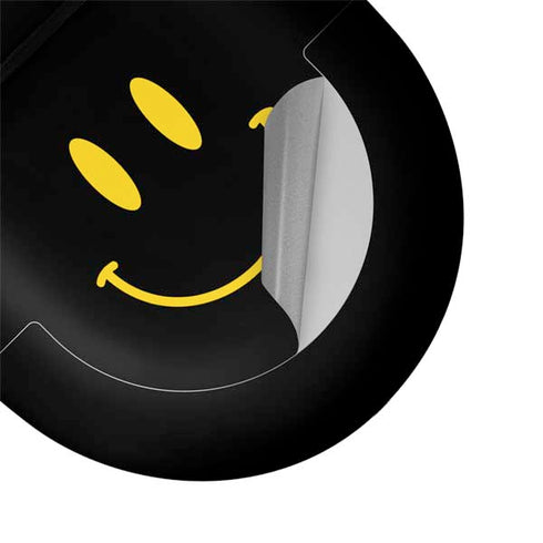 Black Happy Face Google Pixel Buds Skin